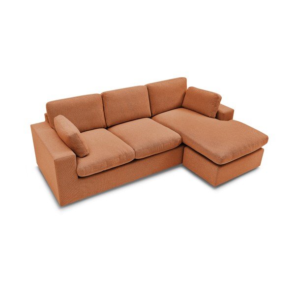 Oranžinės spalvos kampinė sofa Belair – Bobochic Paris-image-3