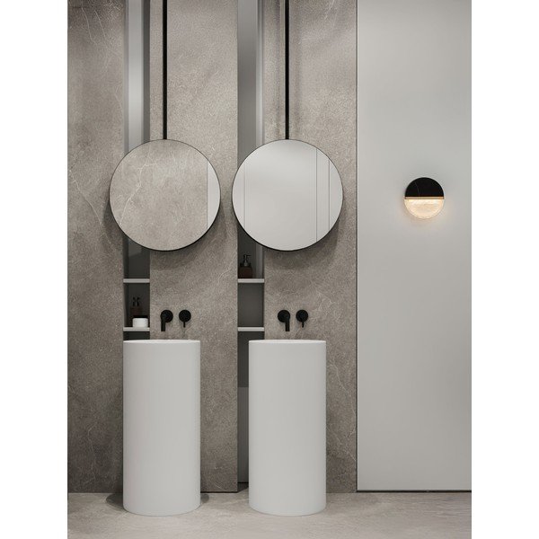 Juodos spalvos iš metalo sieninė lempa LED su pritemdymo funkcija Dorin – Nova Luce-image-3