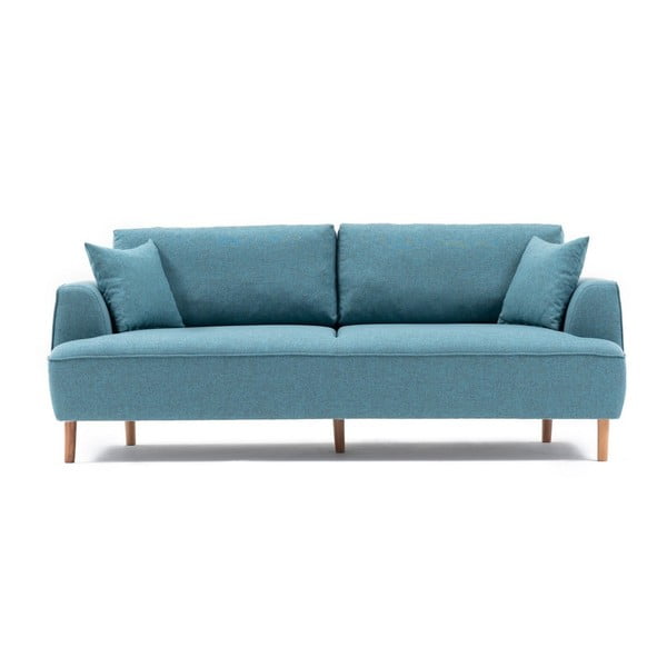 Turkio spalvos mėlyna trijų vietų sofa "Felix