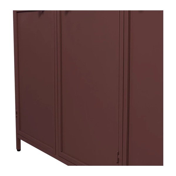 Bordo spalvos iš metalo vitrina 140x200x42 cm Exhibit – WOOOD-image-3