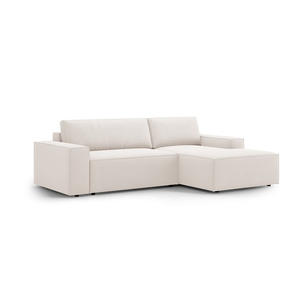Sulankstoma kampinė sofa smėlio spalvos (su dešiniuoju kampu) Jodie – Micadoni Home-image-3