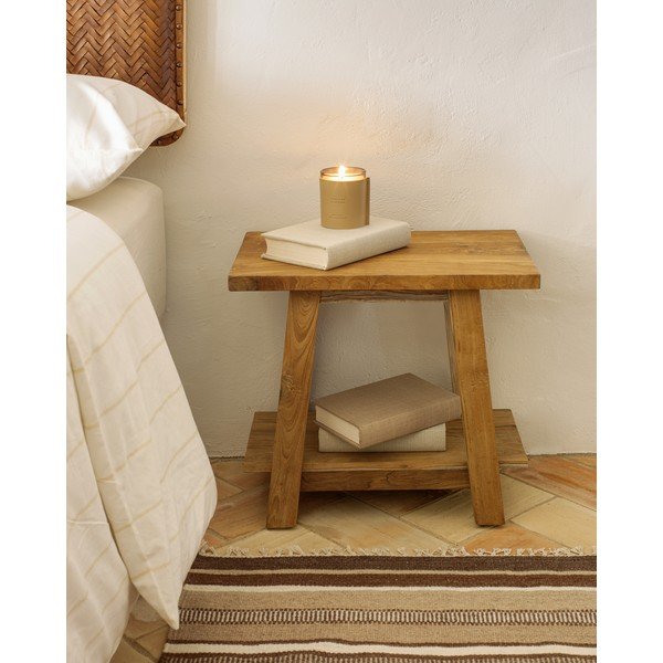 Tikmedžio medienos taburetė Kave Home Safara-image-1