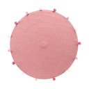 Apvalios formos kilimas rožinės spalvos ø 90 cm Pompomparty – douceur d'intérieur