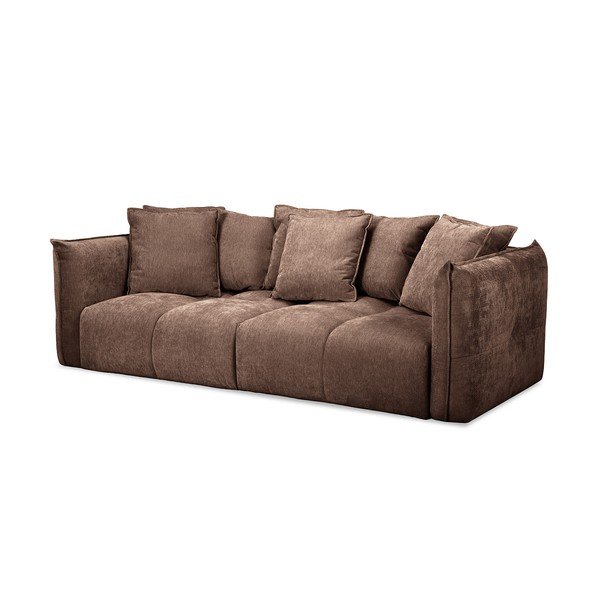 Rudos spalvos sofa iš šenilinio audinio Harlem – Bobochic Paris-image-4