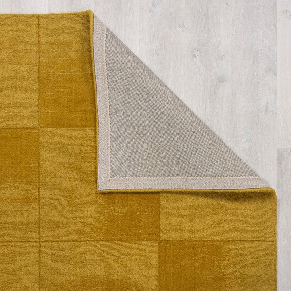 Rankų darbo iš vilnos kilimas ochros spalvos 160x230 cm Demi Check Ombre – Flair Rugs-image-2