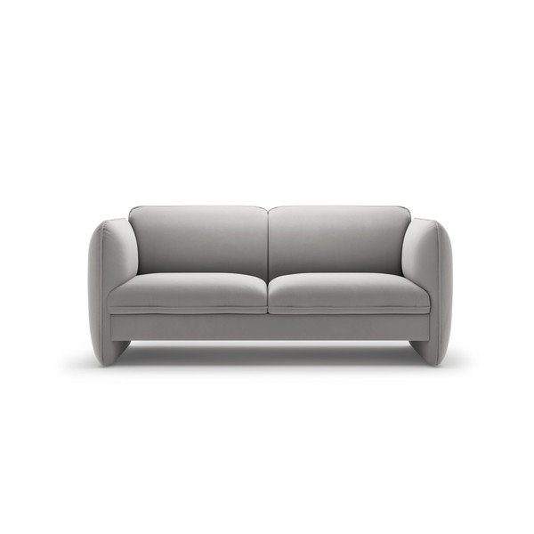 Šviesiai pilkos spalvos sofa iš velveto 168 cm Georgia – Micadoni 