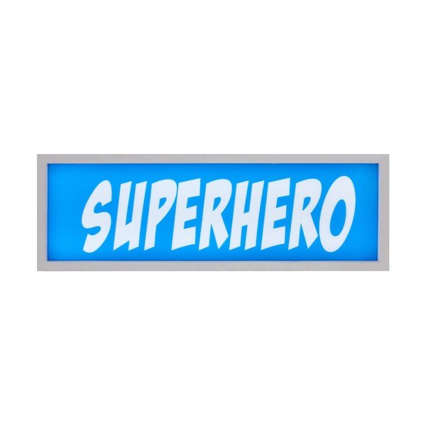 Mėlynos spalvos šviečianti dekoracija reikia baterijų Superhero – Premier Housewares-image-2