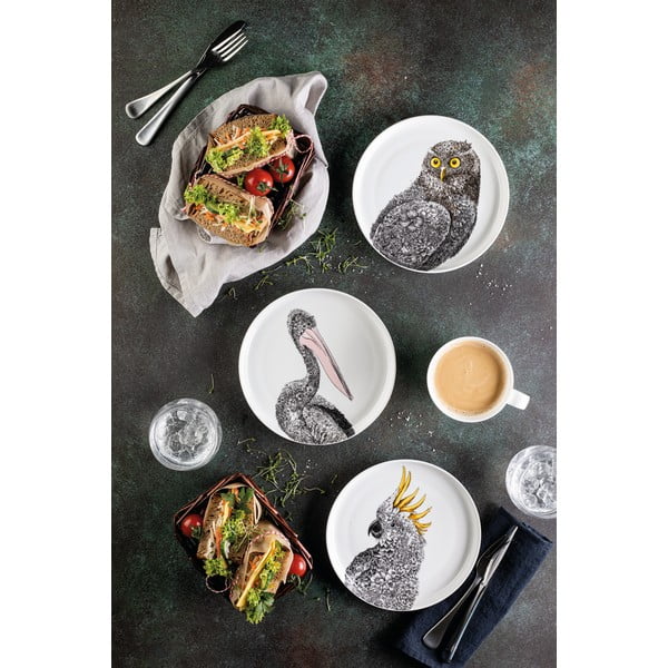 Balta porcelianinė lėkštė Maxwell & Williams Marini Ferlazzo Owl, ø 20 cm-image-3