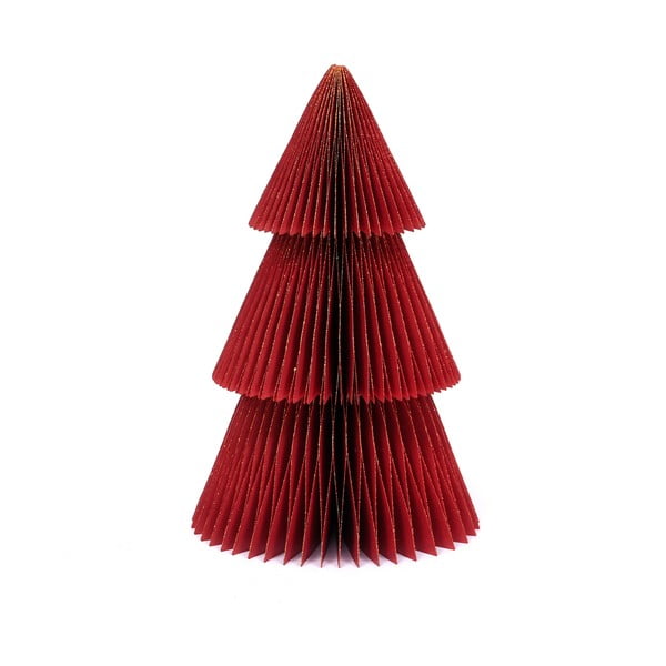 Blizgantis raudonas popierinis Kalėdų eglutės papuošalas Tik natūralus, aukštis 22,5 cm