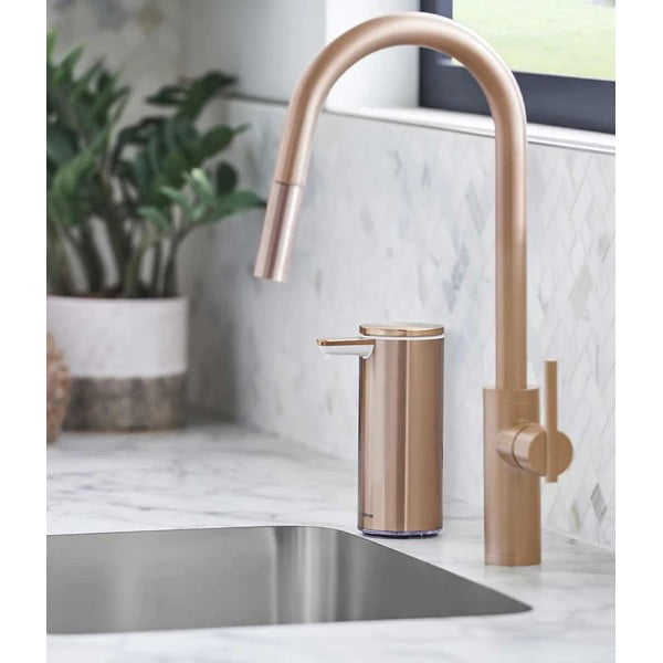 Rožinis nerūdijančio plieno muilo dozatorius 266 ml - simplehuman-image-1