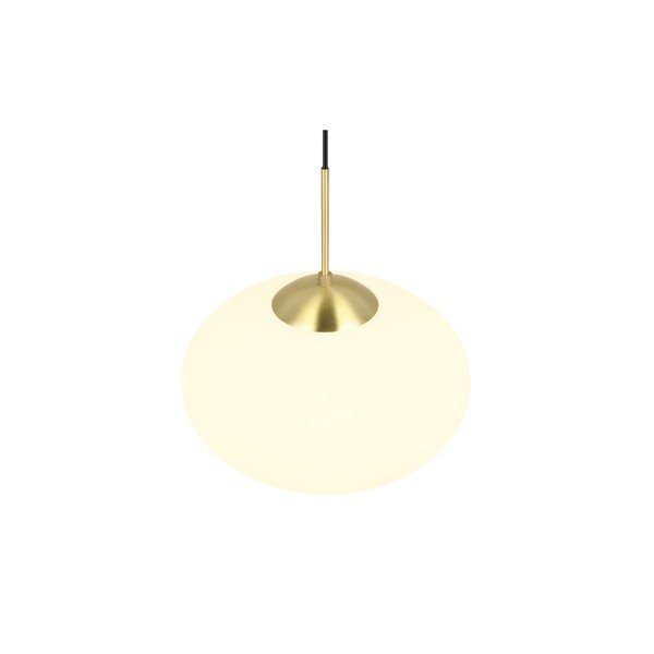 Kabantis šviestuvas baltos spalvos/auksinės spalvos ø 40 cm su stiklo gaubtu Fomento – Trio-image-4