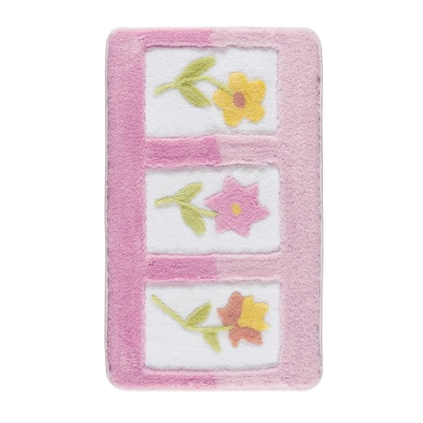 Rožinis vonios kilimėlis Confetti Vonios kilimėliai Anjelik, 50 x 60 cm