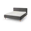 Dvigulė lova antracito spalvos audiniu dengta be grotelių 160x200 cm Mattis – Meise Möbel