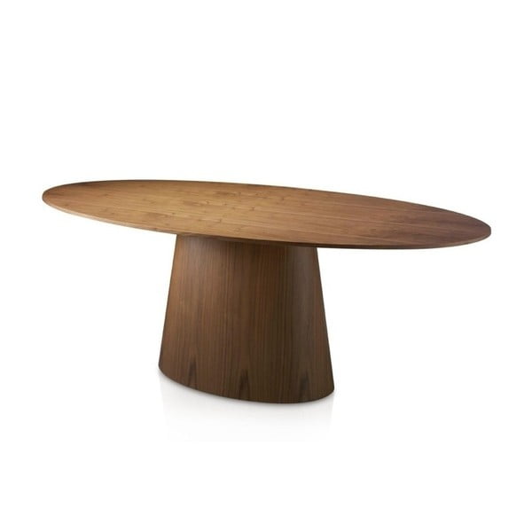Ovalus valgomojo stalas iš graikinio riešuto lukšto Ángel Cerdá Luis