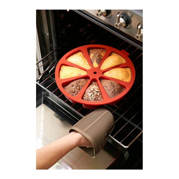 Raudona silikoninė tortų pertvara Lékué, ⌀ 26,5 cm-image-4