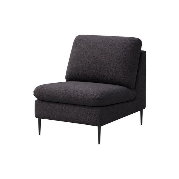 Juodos spalvos iš boucle krėslas Belle – Rodier-image-2