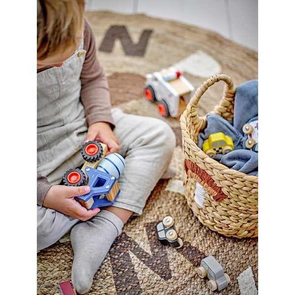 Natūralios spalvos iš vandens hiacinto vaikiški krepšiai 2 vnt. ø 32x32 cm Agnes – Bloomingville Mini-image-4