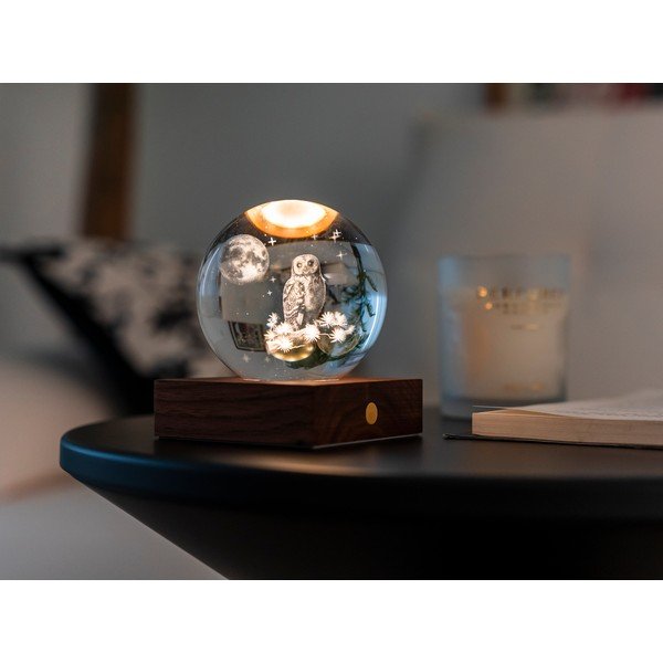 Šviečianti dekoracija nešiojamas USB ø 8 cm Amber – Gingko-image-1