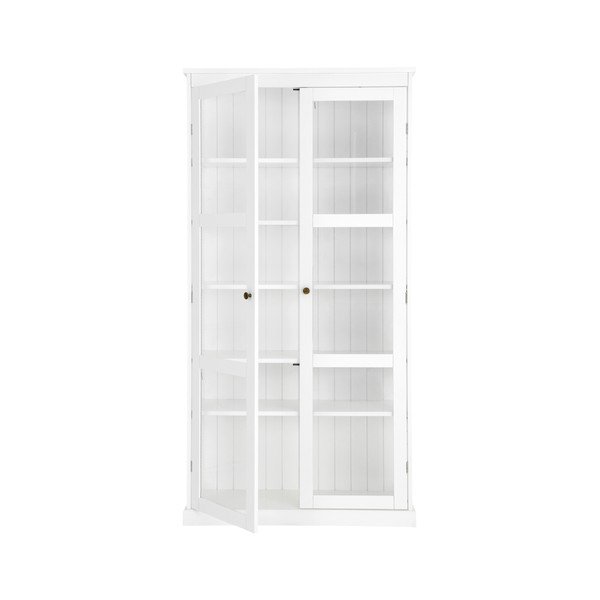 Baltos spalvos iš MDF plokštės vitrina 98x193x34 cm Wilma – Ellos Home-image-4