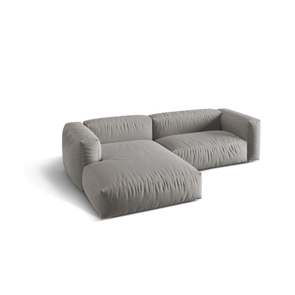 Modulinė kampinė sofa šviesiai pilkos spalvos (su kairiuoju kampu) Martina – Micadoni Home-image-2