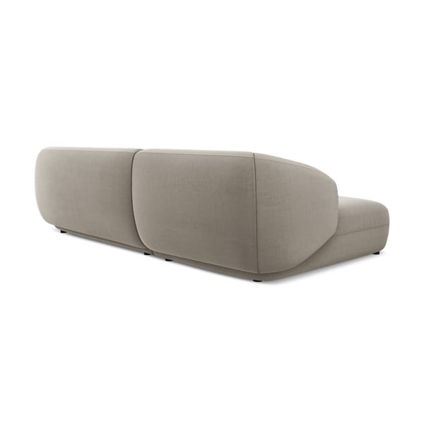 Smėlio spalvos iš velveto kampinė sofa (su kairiuoju kampu) Moana – Makamii-image-4