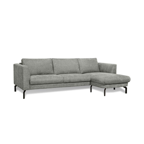 Kampinė sofa šviesiai pilkos spalvos (su dešiniuoju kampu) Gomero – Scandic-image-2