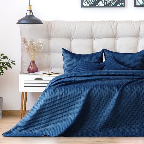 Mėlyna viengulė lovatiesė "DecoKing Carmen", 210 x 170 cm