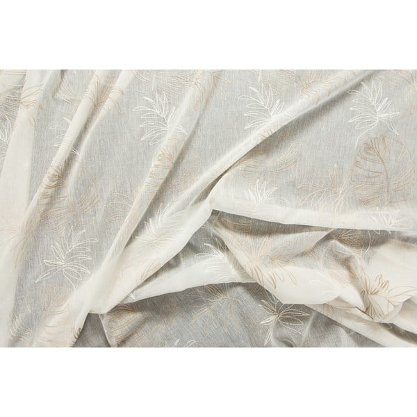 Permatoma užuolaida smėlio spalvos 140x260 cm Cybele – Mendola Fabrics-image-1