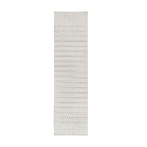 Skalbiamas iš šenilino kilimas baltos spalvos 60x240 cm Elton – Flair Rugs