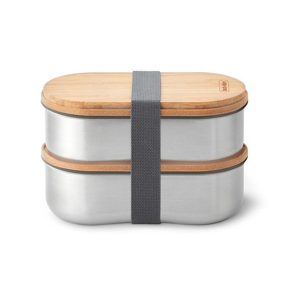 Padalintas pietų dėžutė 2x dėžės Bento – Black + Blum