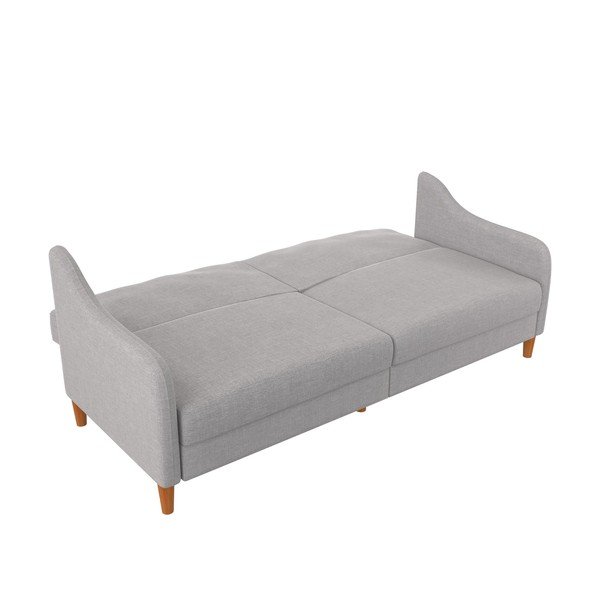 Šviesiai pilka sofa lova 196 cm Jasper - Støraa-image-3