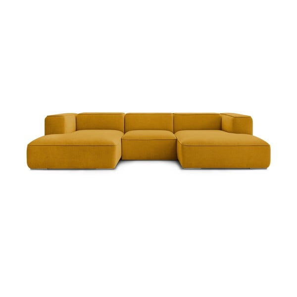 Kampinė sofa ochros spalvos Zephyr – Bobochic Paris