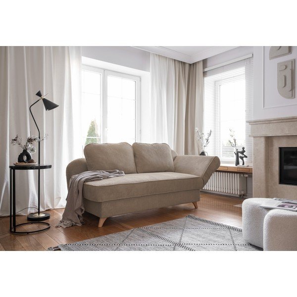 Taupe spalvos iš kordinio velveto gultas (su dešiniuoju kampu) Chic Charlotte – Miuform-image-3
