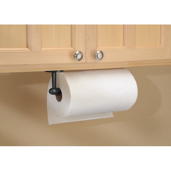 Juodas metalinis popierinių rankšluosčių laikiklis iDesign Orbinni, 36 cm-image-1