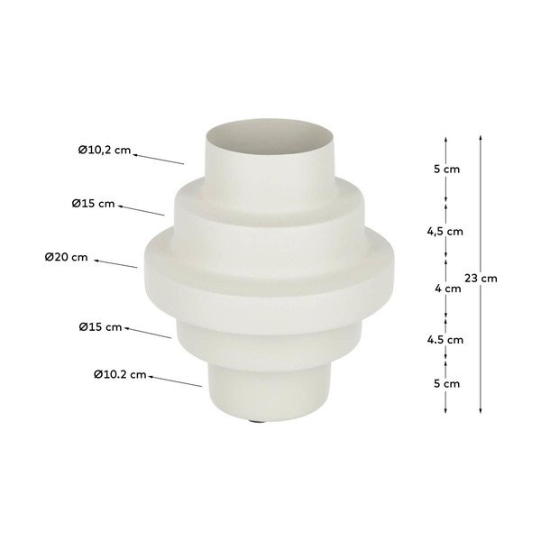 Smėlio spalvos iš plieno vaza (aukštis 23 cm) Velia – Kave Home-image-4