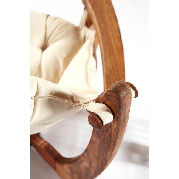 Medžio masyvo sodo krėslas kreminės spalvos/natūralios spalvos Relax – Floriane Garden-image-1