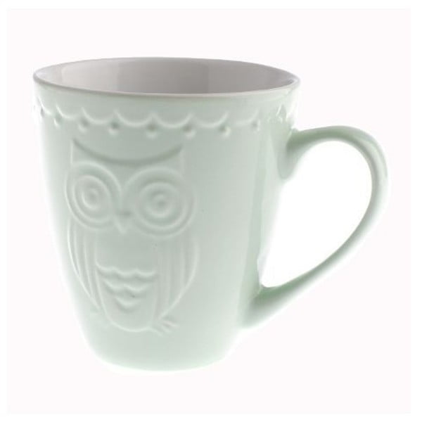 Mėtų žalios spalvos keraminis puodelis "Dakls Owl", 200 ml