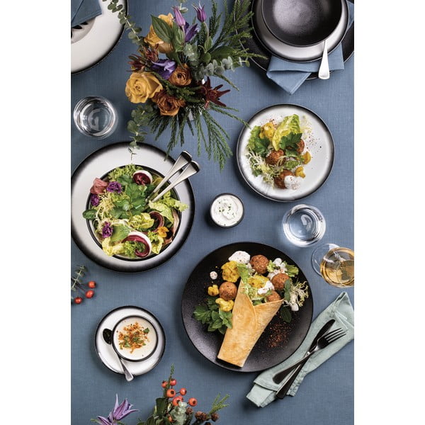 Baltos ir juodos spalvos keraminė serviravimo lėkštė Maxwell & Williams Caviar, ø 28 cm-image-4