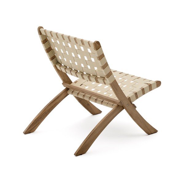 Natūralios spalvos medžio masyvo sodo krėslas Chabeli – Kave Home-image-3