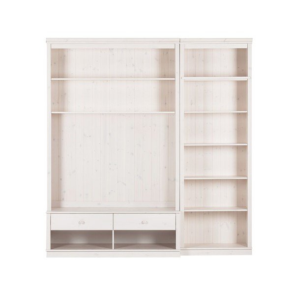 Iš pušies masyvo TV spintelių komplektas baltos spalvos 214x223 cm Anita – Støraa