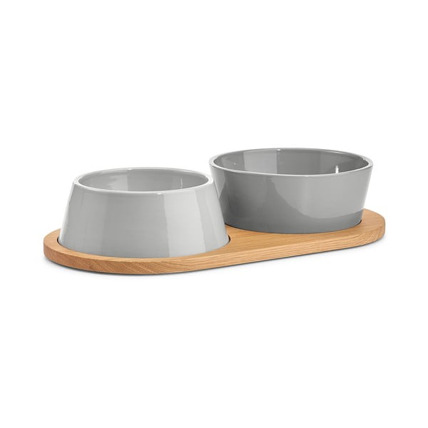 Iš porceliano augintinių dubenys 2 vnt. ø 17 cm Doppio Concrete S/M – MiaCara-image-3