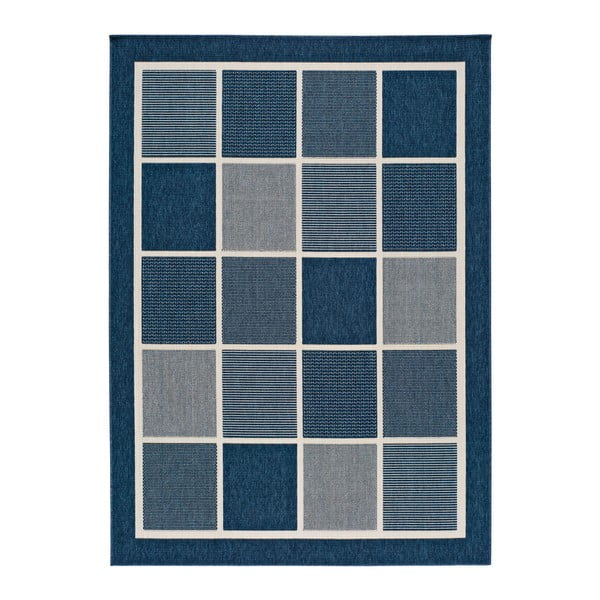 Mėlynas lauko kilimas Universal Nicol Squares, 160 x 230 cm