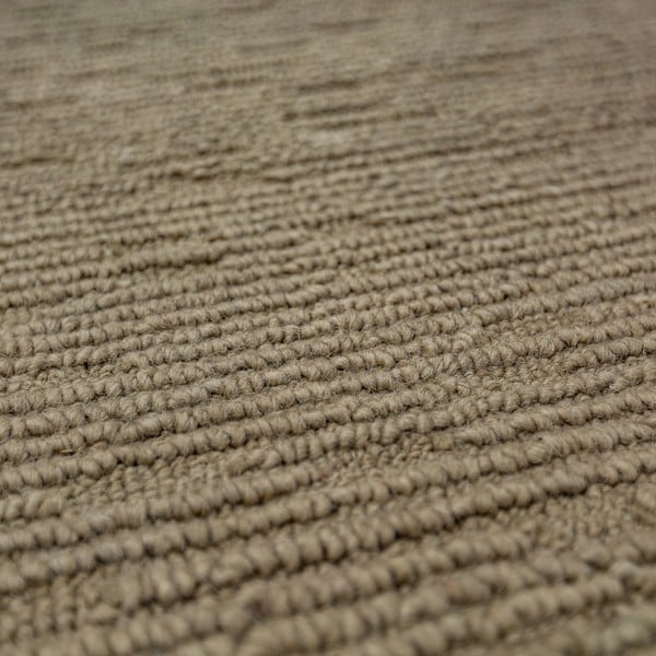 Rankų darbo khaki spalvos iš vilnos kilimas 80x230 cm Harris Boucle – Flair Rugs-image-2