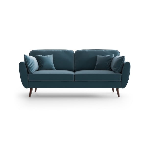 Šviesiai mėlyna aksominė sofa My Pop Design Auteuil