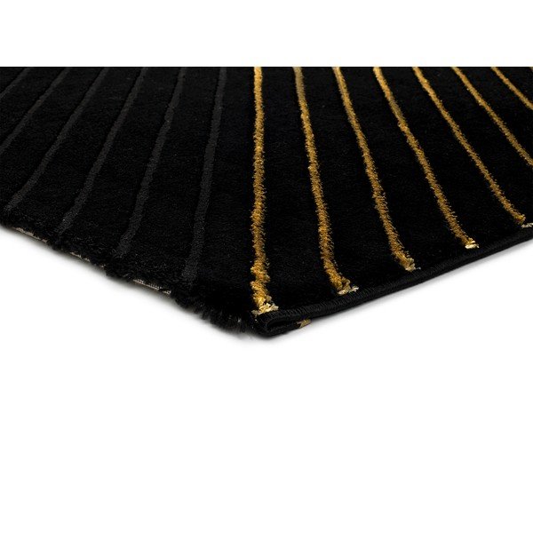 Juodas kilimas Universal Gold Stripes, 140 x 200 cm-image-2