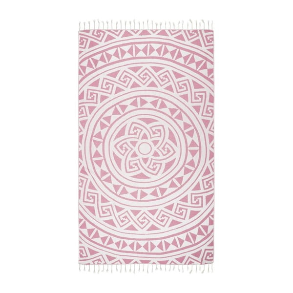 Rožinis hamamo rankšluostis Kate Louise Mirabelle, 165 x 100 cm-image-2