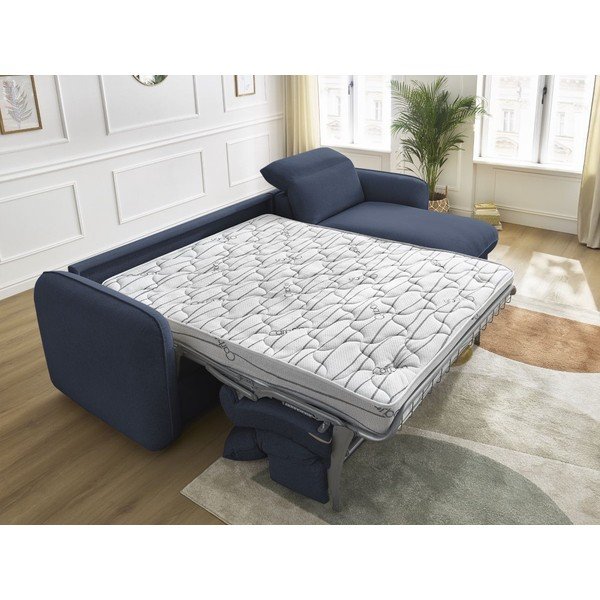 Tamsiai mėlynos spalvos kampinė sofa Achille – Bobochic Paris-image-1