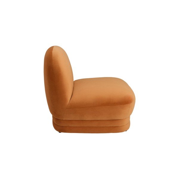 Oranžinės spalvos krėslas iš velveto Cocos – Ellos Home-image-3