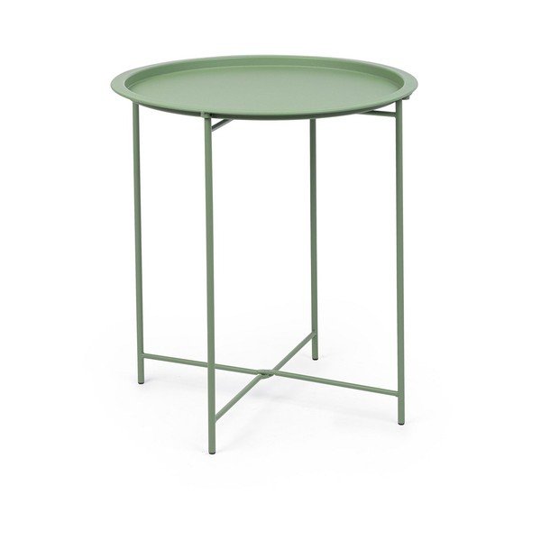 Iš plieno apvalios formos sodo šoninis staliukas ø 46 cm Austin – Bizzotto