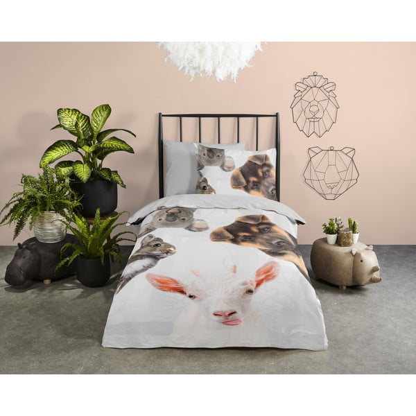 Iš medvilnės viengulė/itin ilga vaikiška patalynė 140x220 cm Semmie – Good Morning-image-1